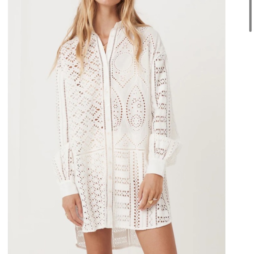 Spell Lottie oversized shirt dress